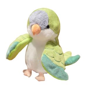 Кукла-перчатка в виде попугая, плюшевая игрушка, высота 20 см MLING, зеленый