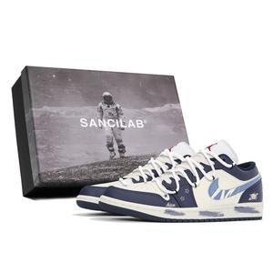 Jordan Air 1 износостойкие низкие баскетбольные кроссовки мужские white blue