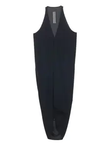 Платье с вырезом халтер и драпировкой Rick Owens, черный
