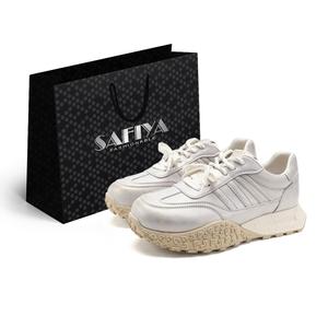 SAFIYA Женские бежевые повседневные низкие туфли с амортизацией и износостойкостью, цвет Beige