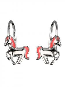 Schmuck23 Серебряные серьги 925 пробы с изображением лошади, 0,7 см x 0,8 см