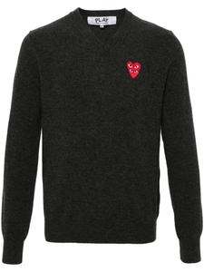 Comme Des Garçons Play шерстяной джемпер с нашивкой, серый