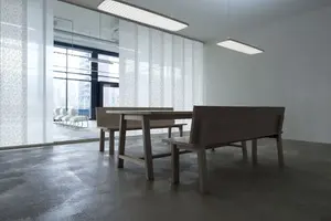 GARESA Карниз для штор "Компактный панельный карниз", 3 направляющие, желаемая длина, алюминиевый рельс для штор с планерами, выдвижной, потолочный 530 см, белый