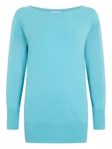 Джемпер с вырезом лодочка Malo, синий