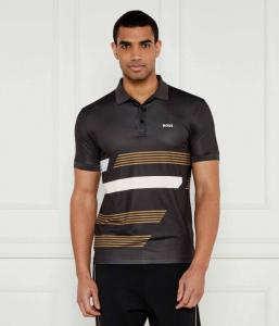 Поло Boss Green Paddy Tape Regular Fit, черный