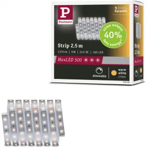 Светодиодная лента MaxLED 500 LED Strip теплый белый, отдельная лента Paulmann, серебристый