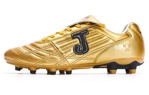 Футбольные бутсы мужские низкие красные золотые Joma