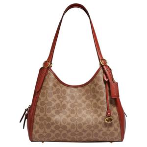COACH Сумка через плечо женская коричневая с монограммой