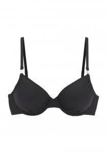 Треугольный бикини-топ LASCANA, Black