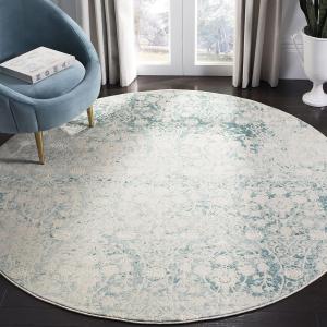 Ковер SAFAVIEH, 201 x 201 см, Passion Collection Round Turquoise/Ivory PAS403B Vintage Distressed