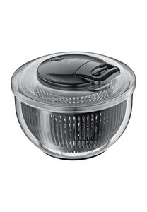 Салатница Турбо, крышка, противоскользящая, 5 л, Ø 24,5 см KüChenprofi, прозрачный/черный