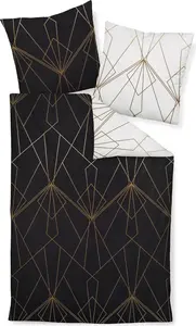 Комплект постельного белья Janine Design Mako-Satin JD 87054, цвет бронзовый коричневый черный-07, размер 155x220+80x80 см Original Janine