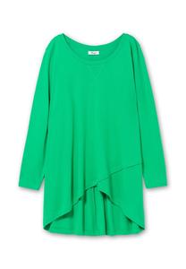 Длинная рубашка с запахом и легким А-образным силуэтом Sheego, зеленый