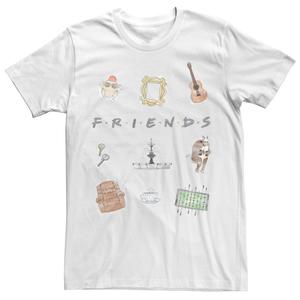 Мужская футболка с логотипом и символом-коллажем Friends Licensed Character