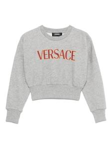 Толстовка с логотипом Versace Kids, серый