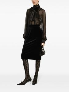 Dolce & Gabbana бархатная юбка, черный