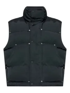 Стеганый жилет на кнопках DSQUARED2, черный