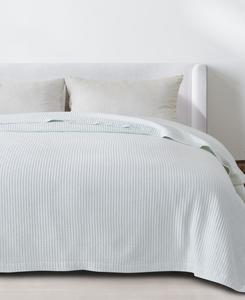 Хлопковое одеяло с вафельным плетением Linery & Co, Ice blue, Twin