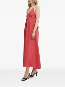 Платье макси с халтер-воротом и завязками на спине LIU JO, красный
