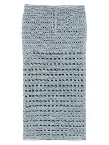 A.M.G. юбка миди рыхлой вязки, синий