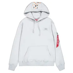 Худи Alpha Industries Back Print Camo Print, серый