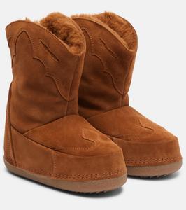 Ковбойские замшевые сапоги с вышивкой Inuikii, Brown