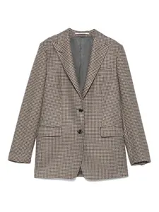 Однобортный пиджак в ломаную клетку TAGLIATORE, нейтральный
