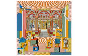 HERMES Шёлковый шарф Multicolor, Multicolor