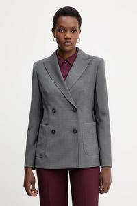 Шерстяной пиджак ORNATI Weekend Max Mara, серый