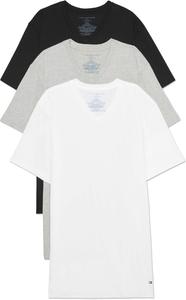 Комплект из 3 классических мужских хлопковых маек Tommy Hilfiger с V-образным вырезом, V Neck - White/Grey/Black