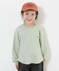 Мягкая и эластичная детская футболка с длинными рукавами и вышивкой в виде сердечек, детская одежда, для девочек, весна/лето 2016 Devirock, цвет G Green