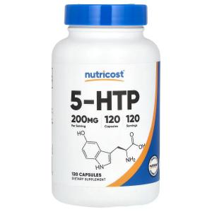 5-HTP, 200 мг, 120 капсул Nutricost