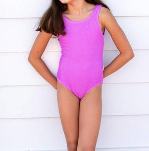 Diletta Crinkle цельный купальник в неоново-фиолетовом цвете LIMEAPPLE