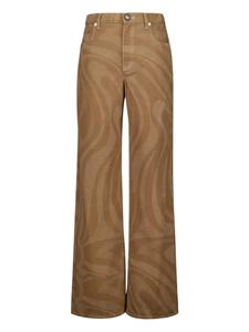 PUCCI брюки из парусины с принтом «мармо», нейтральный