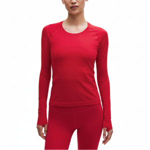 Футболка Swiftly Tech женская Lululemon, oxford красный/oxford красный/oxfd/oxfd