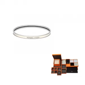 HERMES Позолоченные браслеты Unisex Cream White/Silver