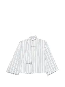 Рубашка в полоску с шарфом Rowen Rose, белый