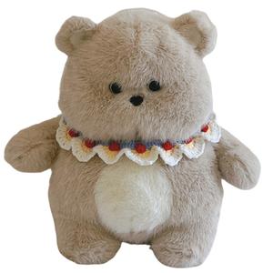 Плюшевый рюкзак мишка в стиле молочного чая плюшевая кукла зайчик молочная конфета плюшевая игрушка высота 35см Click, Milk Tea Bear Backpack Style + Knitted Scarf.