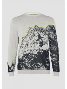 Вязаный свитер цвета 94D1_серый меланж s.Oliver