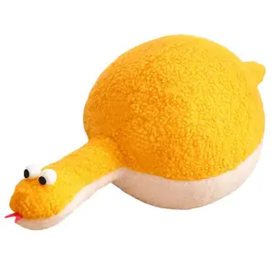 Плюшевая кукла змейка в круглом барабане, высота 45см/60см Handsome, желтый