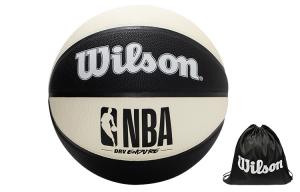 Wilson Баскетбольный мяч nba pu черный белый размер 7 тренировочный unisex