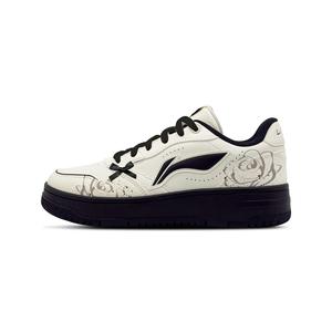 Li-Ning Ink Shadow Rose Slip Resistant Abrasion Resistant низкие кроссовки для скейтбординга женские Ecru