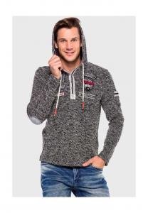 Толстовка с капюшоном Cipo & Baxx, серый