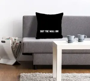 Декоративная подушка королевы "НАДЕРЬТЕ СТЕНУ! 2,0", чехол на подушку без наполнителя, 1 шт Queence 40х40 см, белый