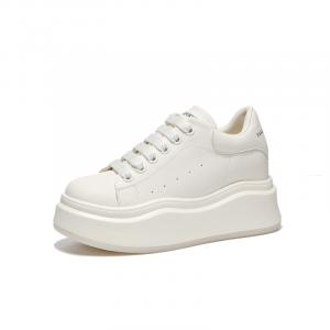 Износостойкие, легкие, дышащие, увеличивающие рост, отводящие влагу, низкие кроссовки для скейтбординга для женщин BENZI, White Tail