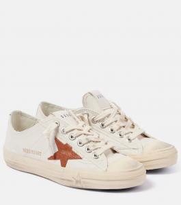 Кожаные кроссовки V-Star 2 Golden Goose, White/Tan