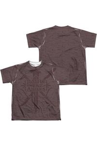 Футболка с оружием хоббитов (спереди/сзади) детская короткий рукав Gildan, белый