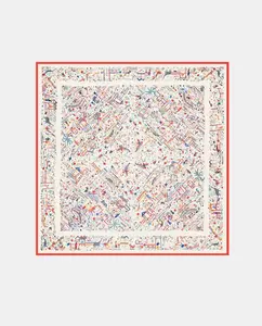 Шелковый шарф с принтом SilkRut, мультиколор