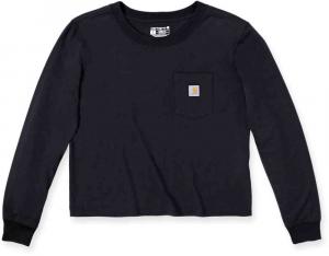 Легкая женская рубашка с длинными рукавами и карманами свободного покроя Carhartt, черный