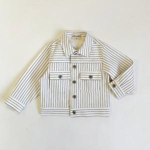 Куртка из саржи с полосатым принтом на спине и логотипом Branshes, цвет Ivory